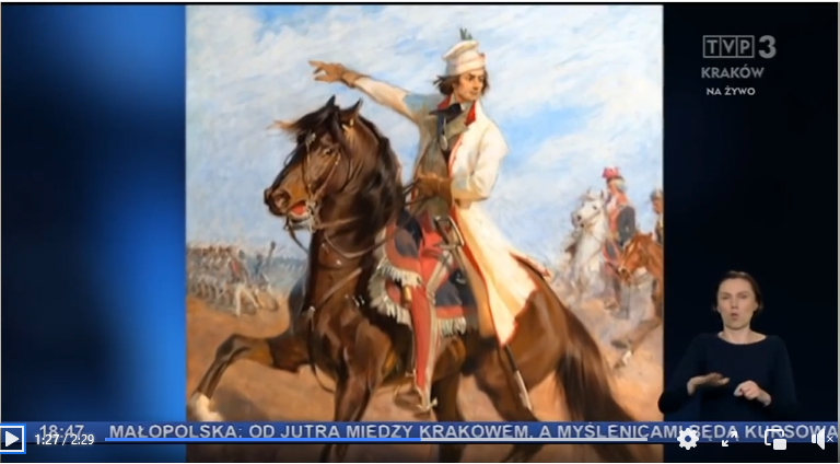 obraz przedstawia Kościuszkę na koniu